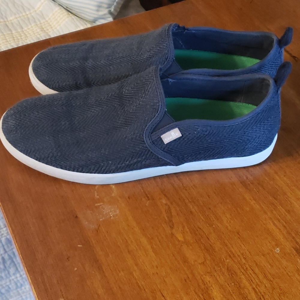 Navy Blue Slip Ons